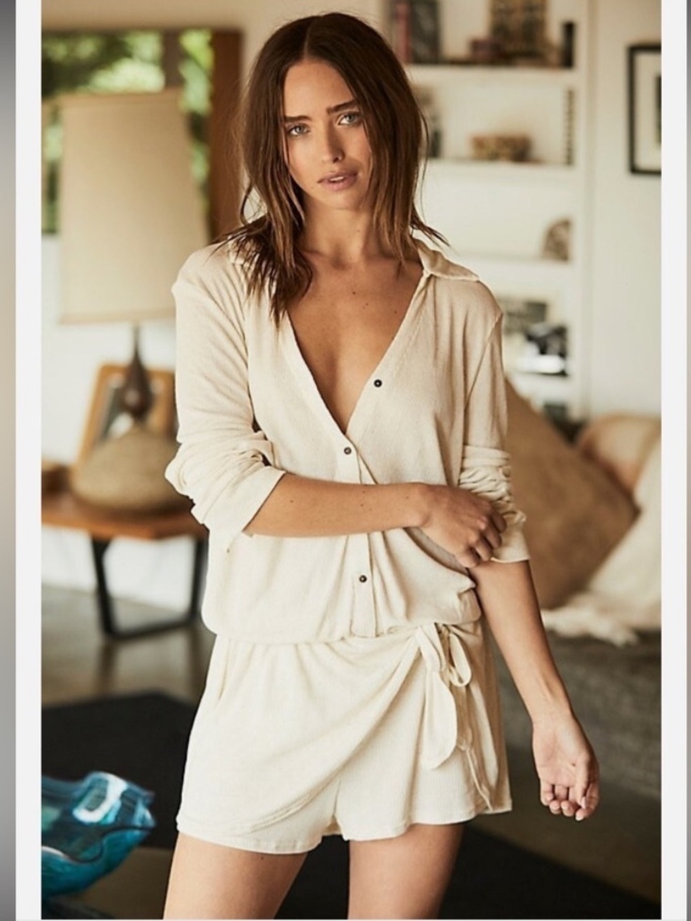 Free People Beach x REVOLVE “Lively” Wrap Waist Romper Sz XSmall Cream